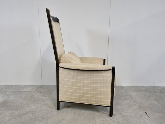 Image 1 of Umberto Asnago Galaxy Peggy fauteuil met hoge rugleuning, jaren 80