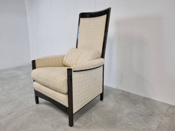 Image 1 of Umberto Asnago Galaxy Peggy fauteuil met hoge rugleuning, jaren 80