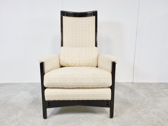 Image 1 of Umberto Asnago Galaxy Peggy fauteuil met hoge rugleuning, jaren 80