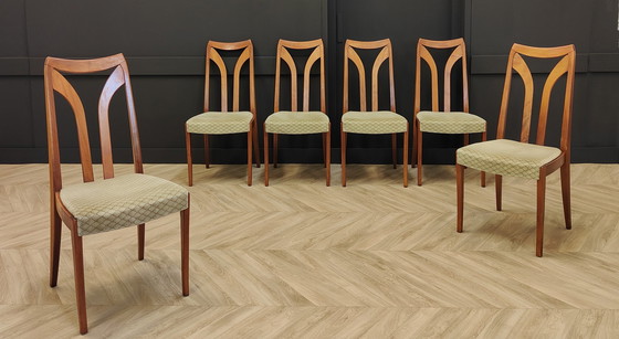 Image 1 of 6x Mid Century eettafel stoelen | Vintage