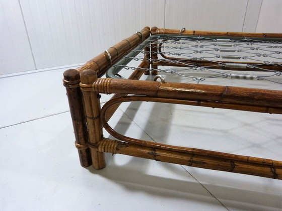 Image 1 of Rotan bed, jaren 70