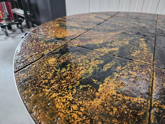 Image 1 of Ronde tegeltafel, fatlava