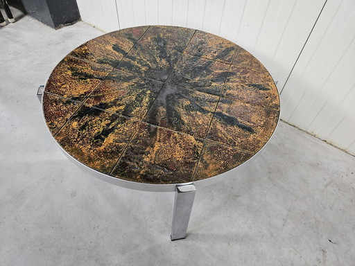 Ronde tegeltafel, fatlava