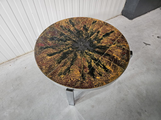 Ronde tegeltafel, fatlava