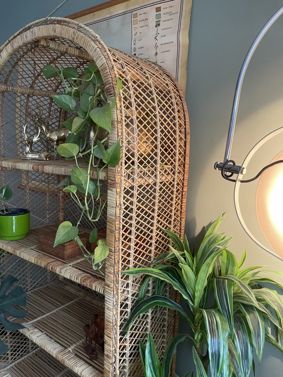 Image 1 of Mobiletto ad arco in rattan/rattan vintage