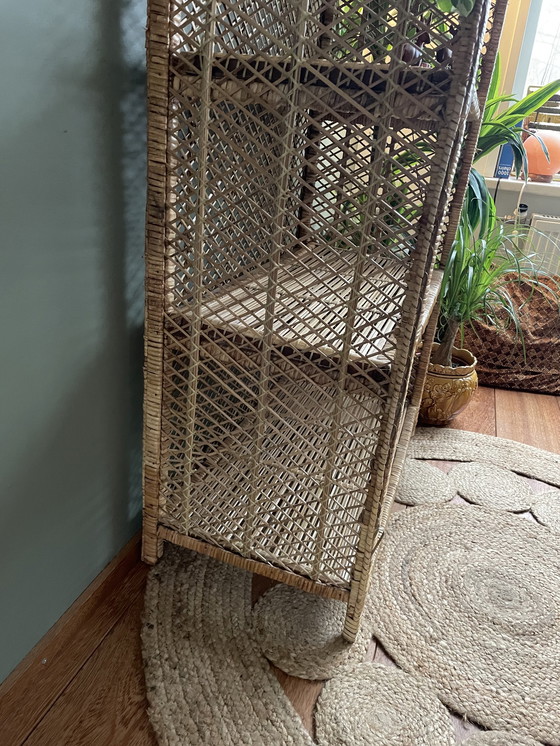 Image 1 of Mobiletto ad arco in rattan/rattan vintage