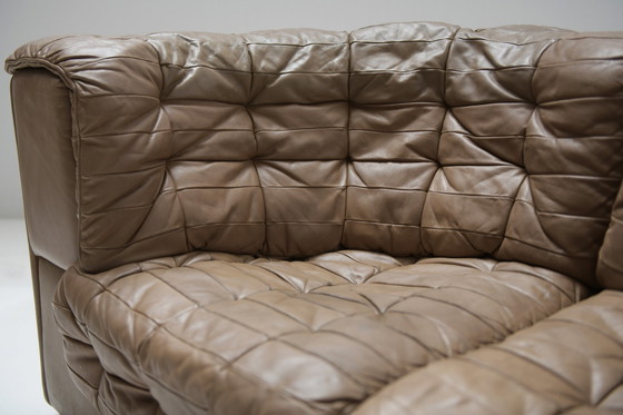 Image 1 of DS 11 modular sofa in brown patchwork leather by De Sede Team for De Sede Swiss