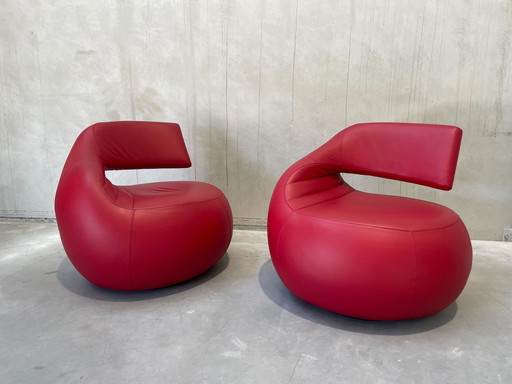 2x Leolux Gisa armchair