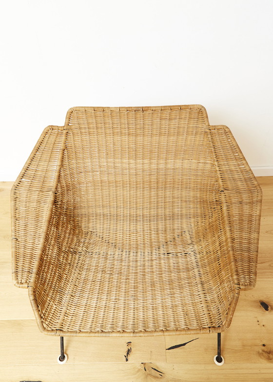 Image 1 of Mid-Century Rattan Lounge Chair