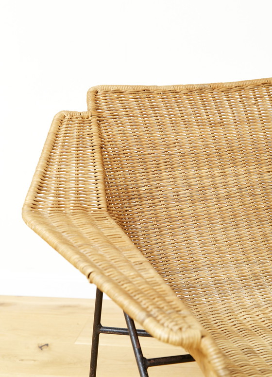 Image 1 of Mid - Century Rattan Lounge Chair