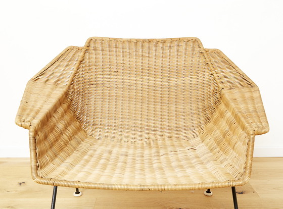 Image 1 of Mid-Century Rattan Lounge Chair