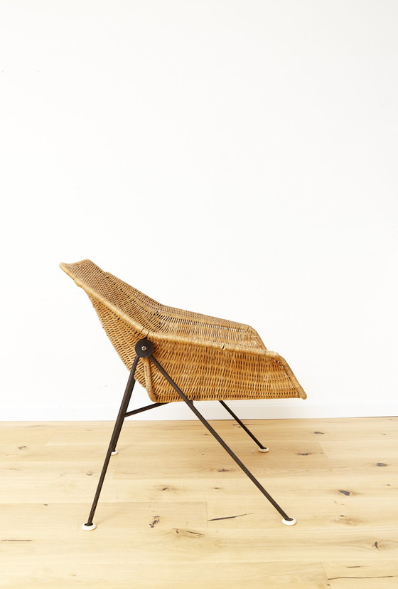 Image 1 of Mid - Century Rattan Lounge Chair