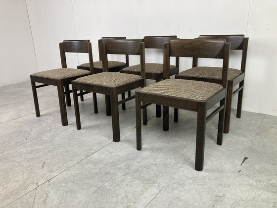 Image 1 of 6x Brutalist dining chairs