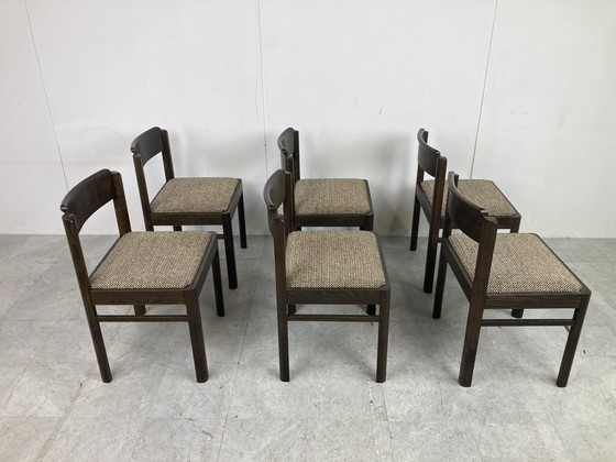 Image 1 of 6x Brutalist dining chairs