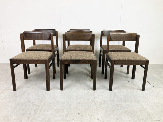 Image 1 of 6x Brutalist dining chairs