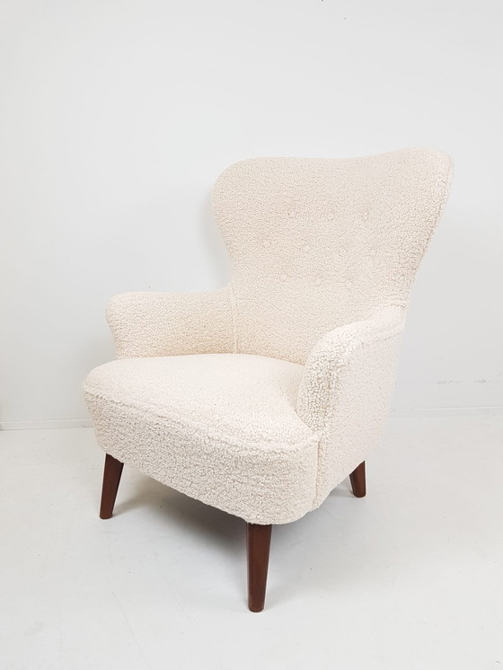 Image 1 of Artifort armchair cream teddy armchair Theo Ruth refurbished 