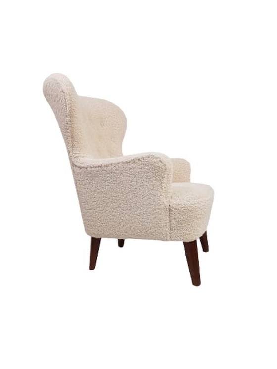 Image 1 of Artifort armchair cream teddy armchair Theo Ruth refurbished 