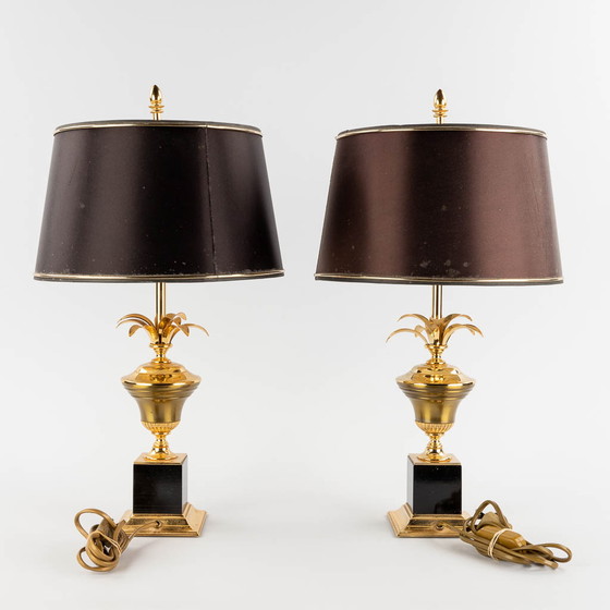 Image 1 of 2x Lampes de table massives Hollywood Regency