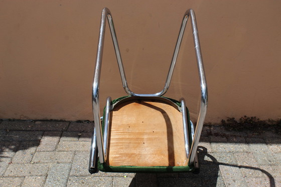Image 1 of 2 Vintage tubular frame teachers/office chairs Gispen style.