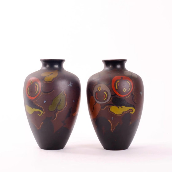 Image 1 of 2x Gouda vase by Cornelis Eduard Antheunis