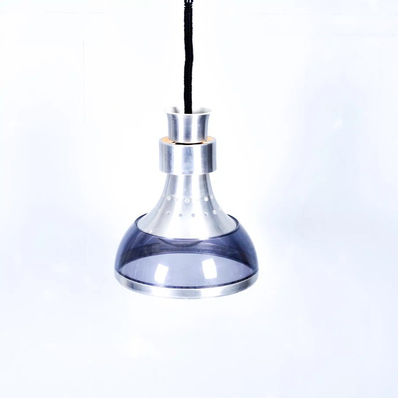 Image 1 of Lampada a sospensione vintage in alluminio con paralume in plexiglas, stile Space Age
