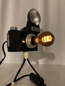 Lampada per fotocamera Agfa Click con treppiede e flash