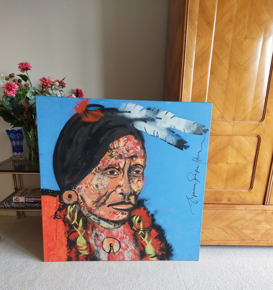 Image 1 of Espen Greger Hagen 'Indian' painting