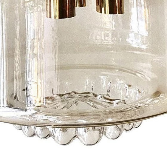 Image 1 of Doria Brass & Glass Ceiling Lamp