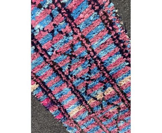 Image 1 of Purple Traditional Moroccan Berber Boucherouite Rug