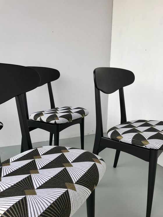 Image 1 of 4x Table à manger vintage chaise Art Deco