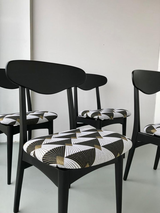 Image 1 of 4x Table à manger vintage chaise Art Deco