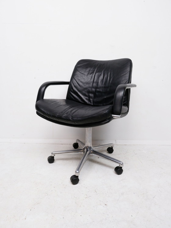 Image 1 of Artifort black leather office chair