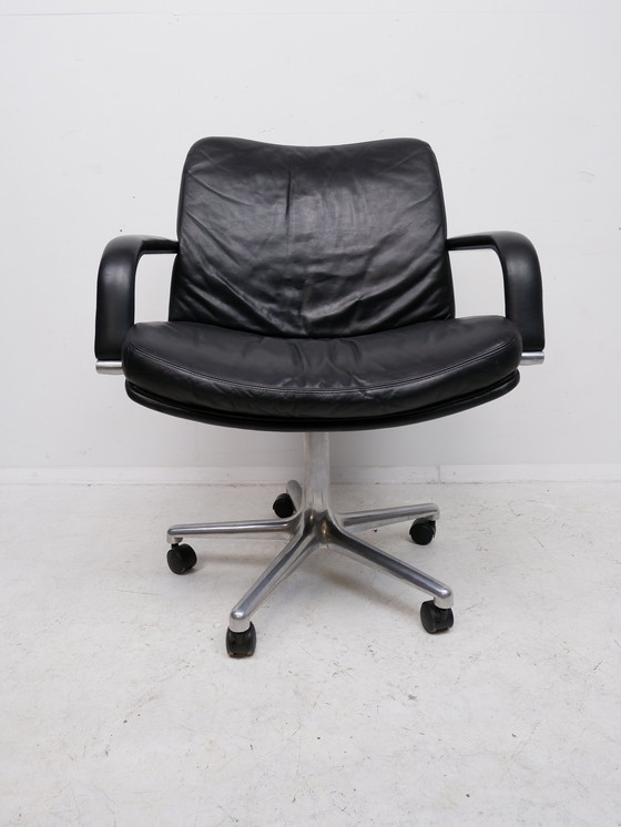 Image 1 of Artifort black leather office chair