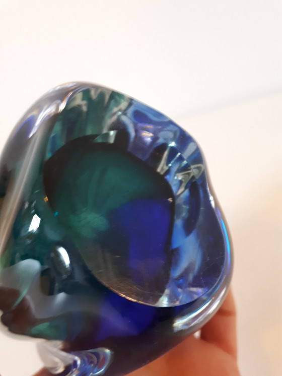 Image 1 of Vaso in vetro vintage di metà secolo in stile Murano