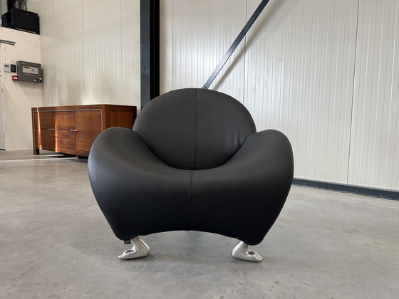 Image 1 of Fauteuil Leolux Papageno bleu nuit