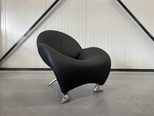 Fauteuil Leolux Papageno bleu nuit