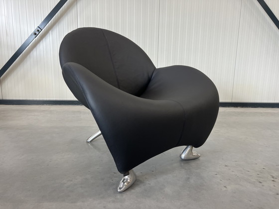 Image 1 of Fauteuil Leolux Papageno bleu nuit