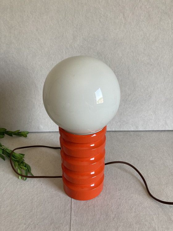 Image 1 of Vintage space age red table lamp