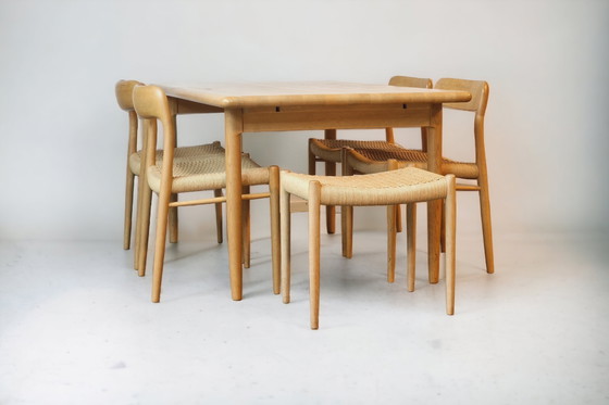 Image 1 of JL Møller Møbelfabrik dining set Niels Otto Møller, Denmark 1950