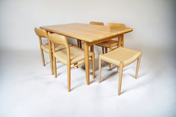 Image 1 of JL Møller Møbelfabrik dining set Niels Otto Møller, Denmark 1950