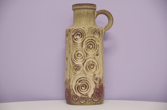 Image 1 of taupe West Germany jug vase Scheurich