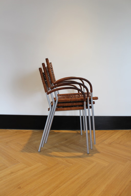 4 x Pierantonio Bonacina 2nd Miss B Chair by Tito Agnoli