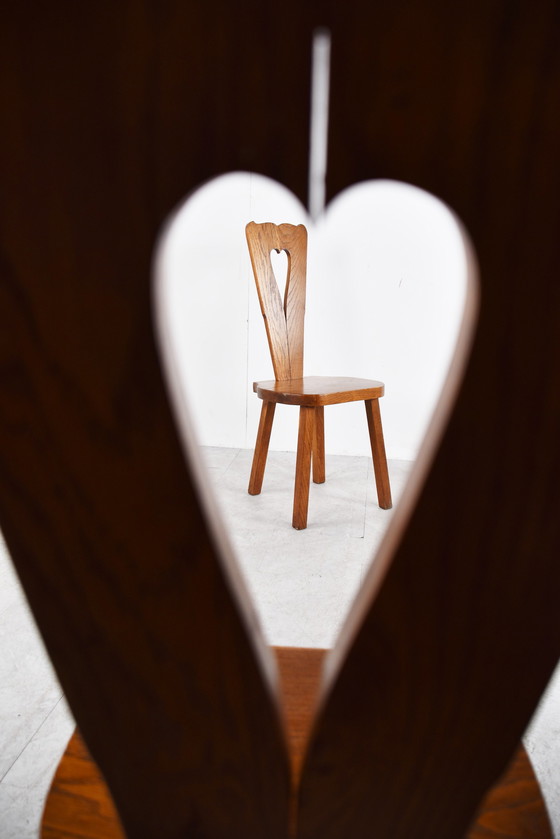 Image 1 of 6x Vintage oak brutalist chairs 1960s