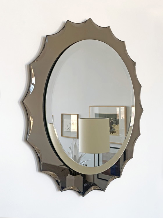 Image 1 of Italian Antonio Lupi crystal design mirror