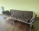 Vintage chrome tubular 3-seater sofa