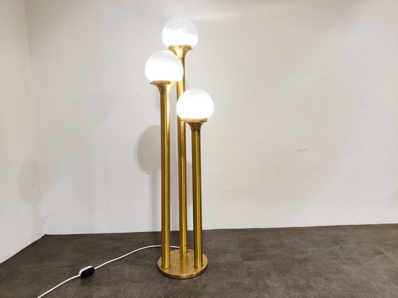 Image 1 of Lampadaire italien vintage en laiton, 1970