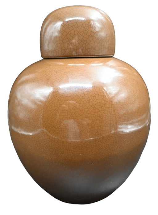 Vintage Chinese lidded vase