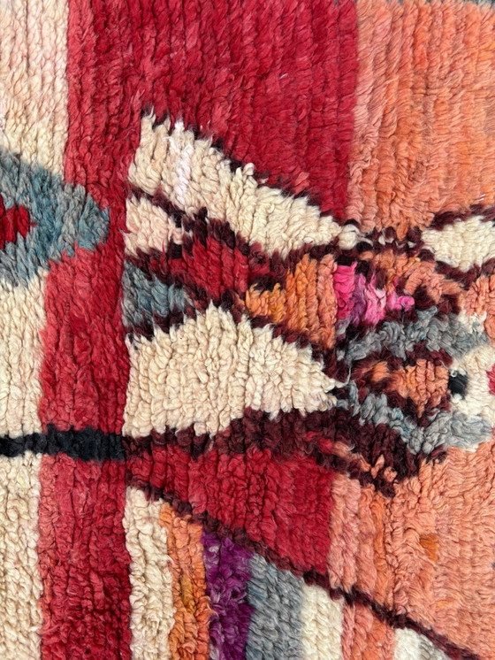 Image 1 of Orange Abstract Tarditional Moroccan Runner Rug