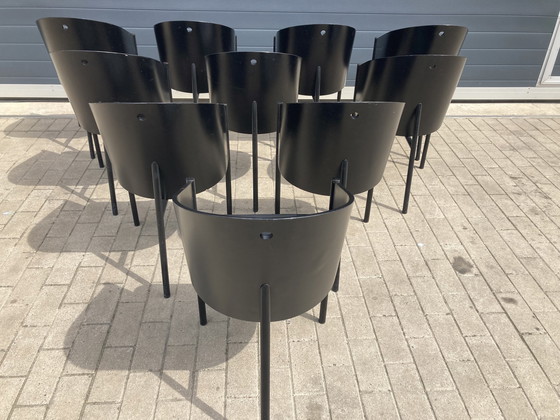 Image 1 of 10x Philipphe Starck Black Costes Dining Chairs