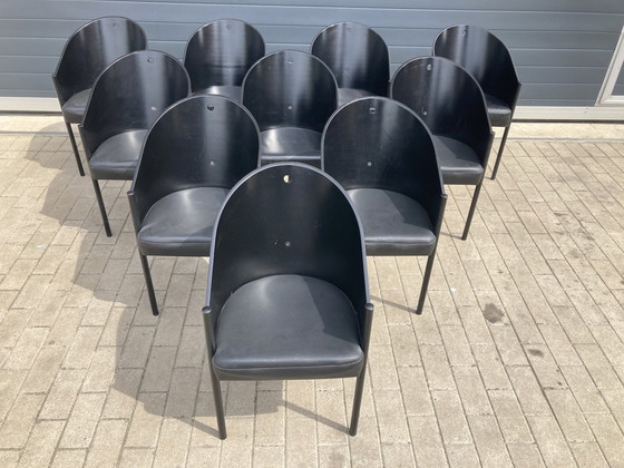 Image 1 of 10x Philipphe Starck Black Costes Dining Chairs